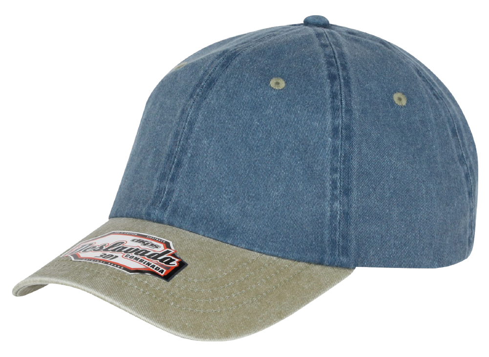 Gorra Deslavada Combinada #301 - Artículos Promocionales MAS RECIO
